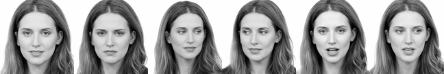A woman with long straight hair